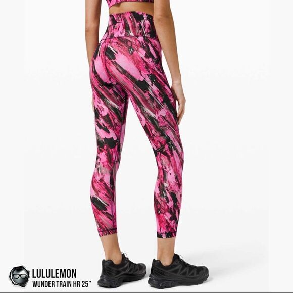 LULULEMON WUNDER TRAIN HIGH-RISE 25” INCENTIVE REFRESH SONIC PINK SIZE 2 LEGGING - Picture 6 of 15